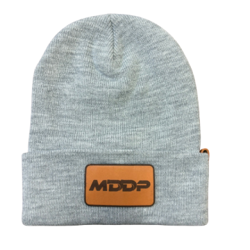 MDDP Classic Leather Patch Beanie